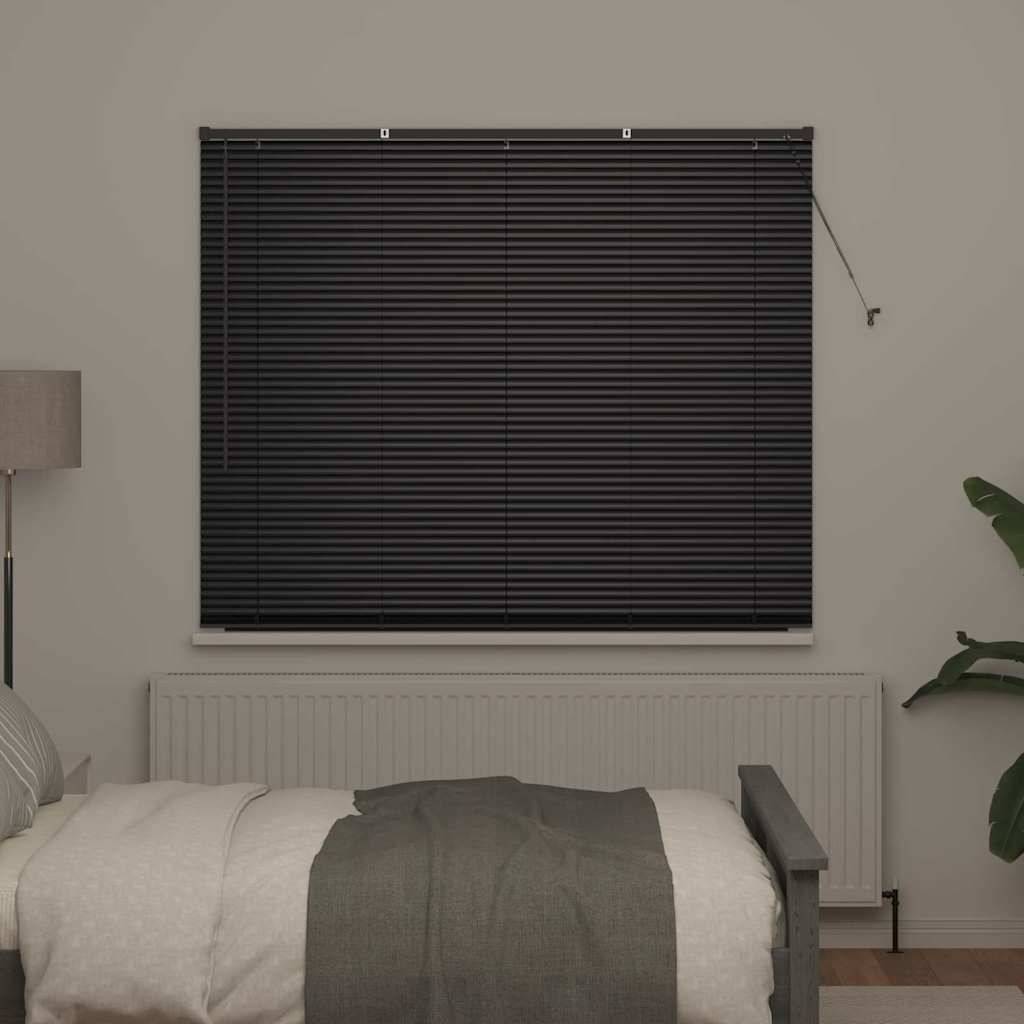 vidaXL Balkenjalousien Schwarz 175 x 160 cm Aluminium