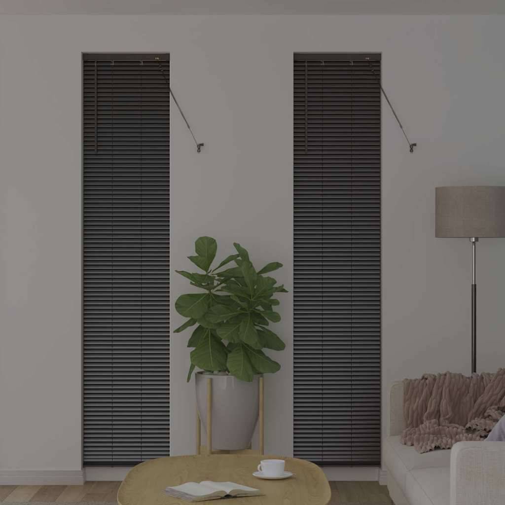 vidaXL Balkenjalousien Schwarz 220 x 45 cm Aluminium