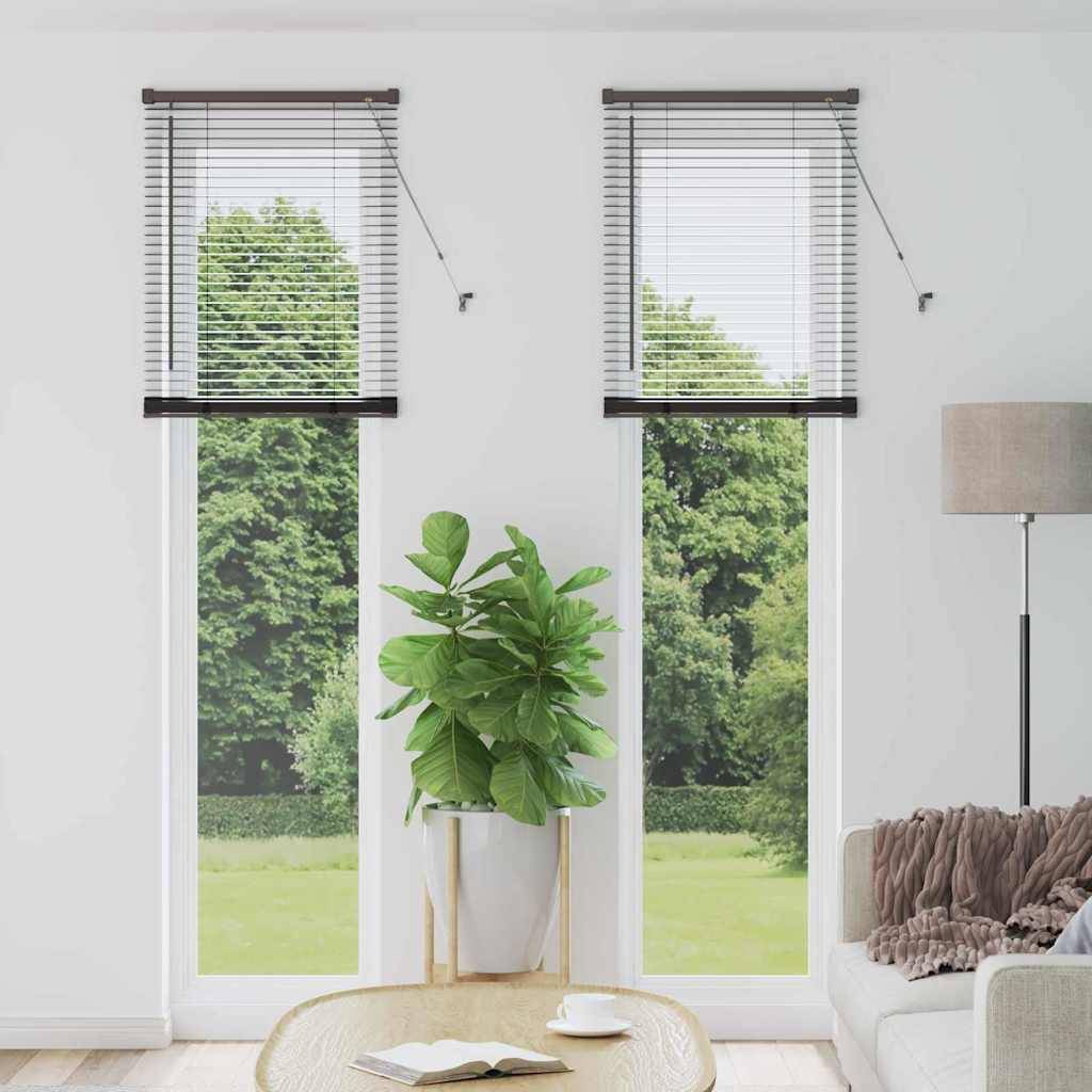 vidaXL Balkenjalousien Schwarz 220 x 60 cm Aluminium