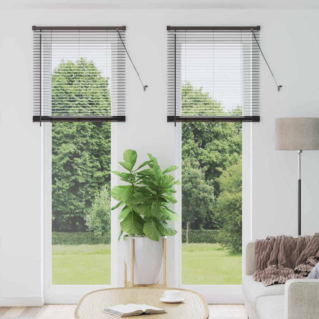 vidaXL Balkenjalousien Schwarz 220 x 75 cm Aluminium