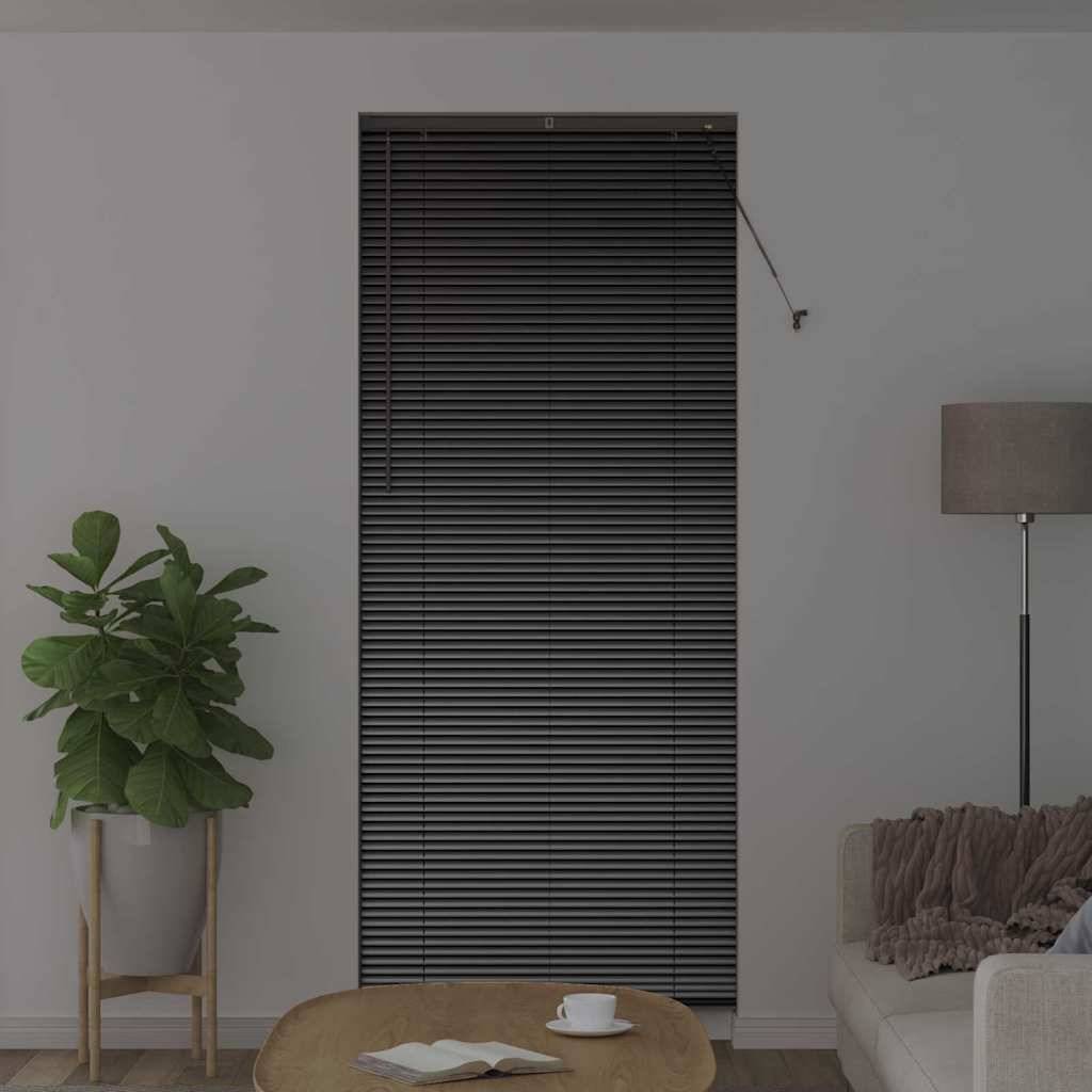 vidaXL Balkenjalousien Schwarz 220 x 90 cm Aluminium