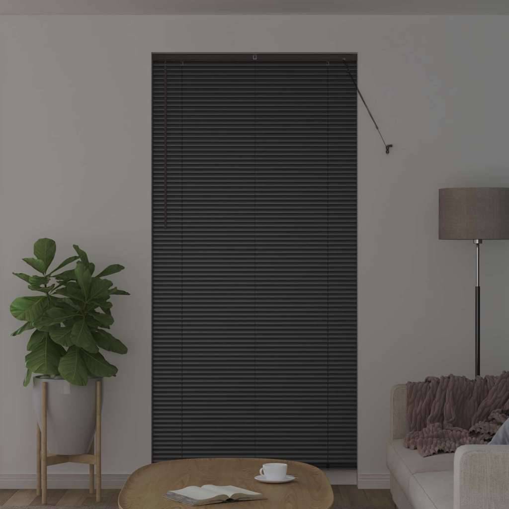 vidaXL Balkenjalousien Schwarz 220 x 105 cm Aluminium