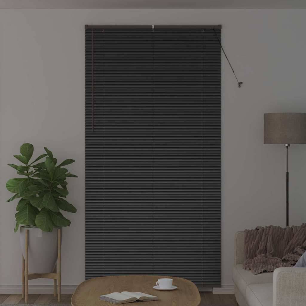 vidaXL Balkenjalousien Schwarz 220 x 120 cm Aluminium