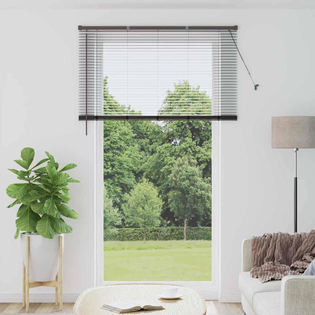vidaXL Balkenjalousien Schwarz 220 x 130 cm Aluminium