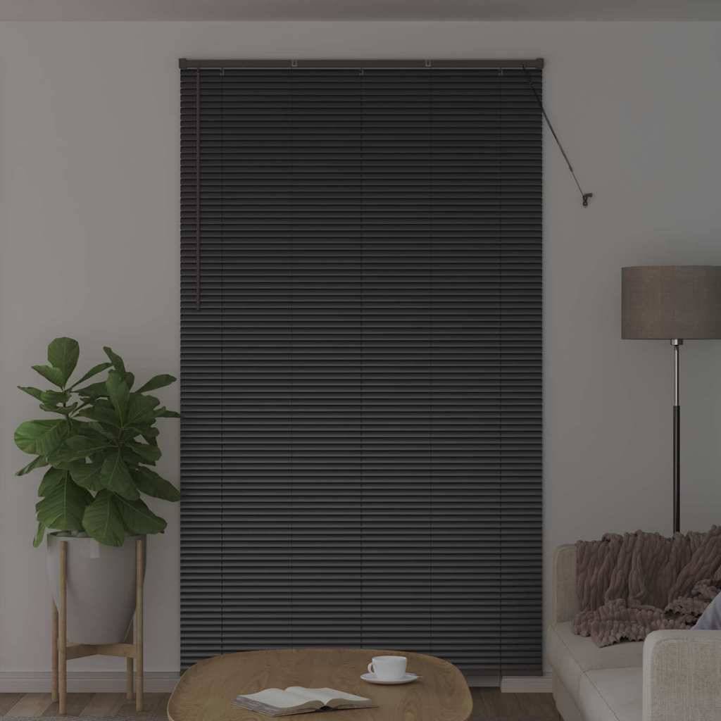 vidaXL Balkenjalousien Schwarz 220 x 130 cm Aluminium