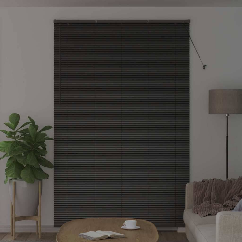 vidaXL Balkenjalousien Schwarz 220 x 145 cm Aluminium
