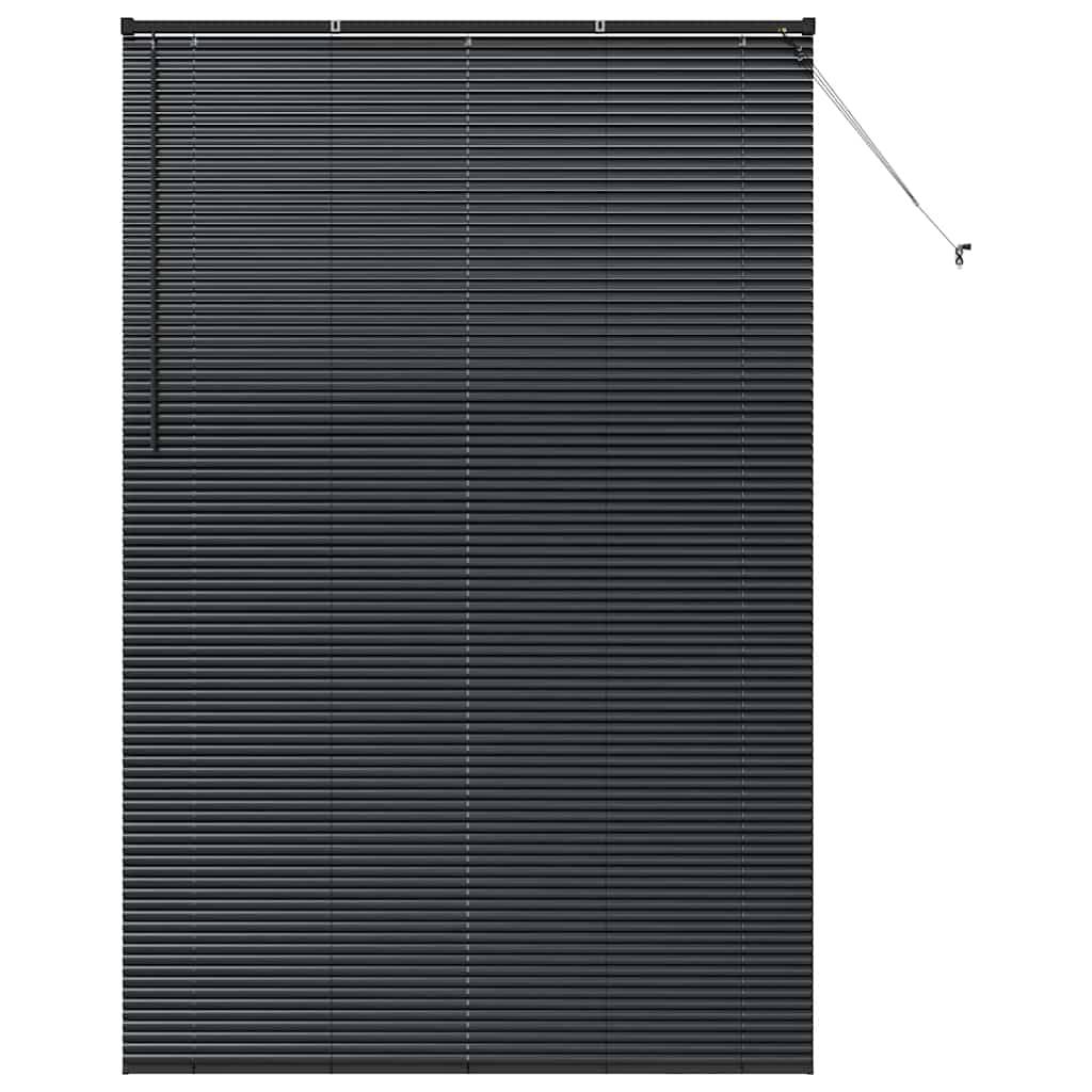 vidaXL Balkenjalousien Schwarz 220 x 145 cm Aluminium