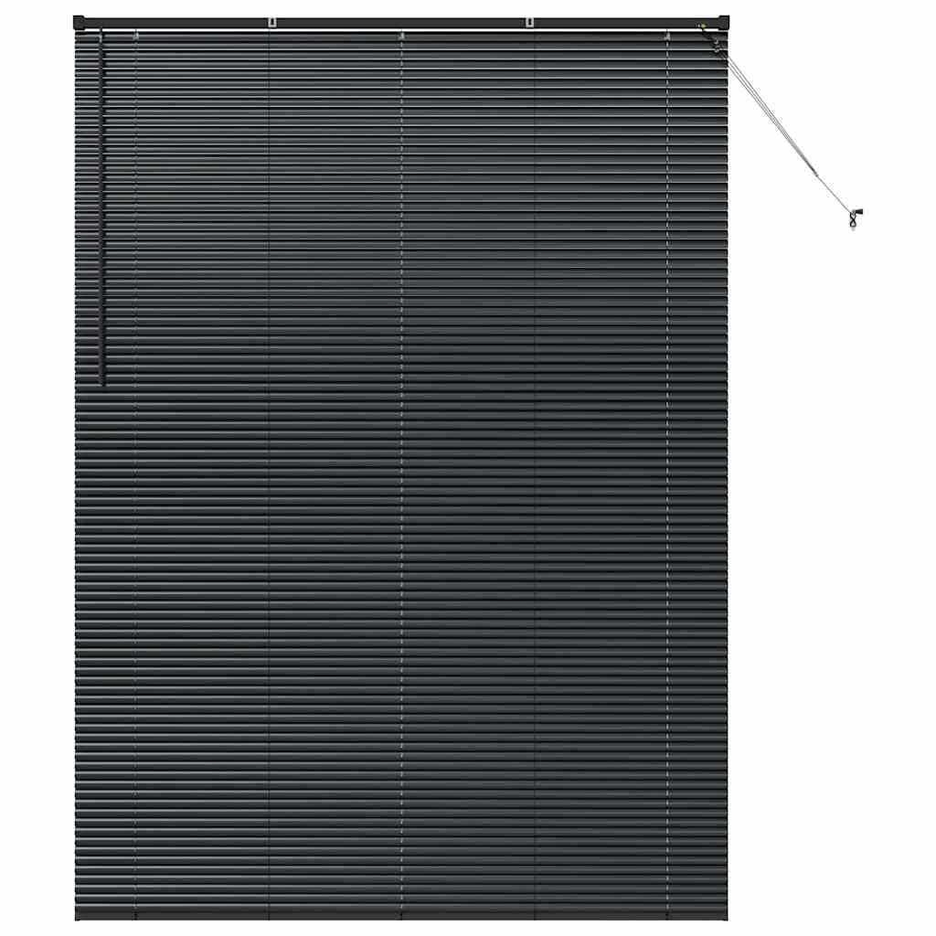 vidaXL Balkenjalousien Schwarz 220 x 155 cm Aluminium