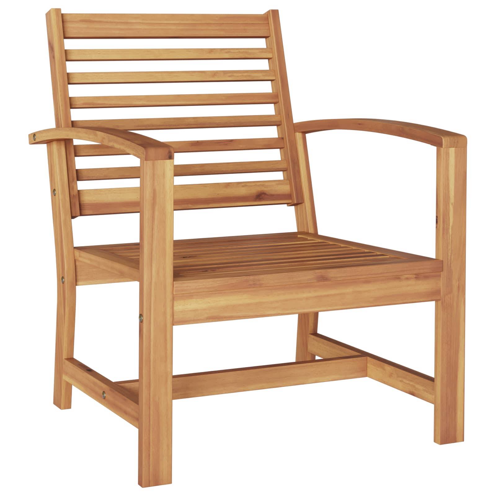 vidaXL Stuhl 2 Stück Braun 65 x 60 x 76,5 cm Massivholz Teak