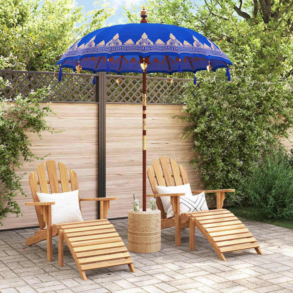 vidaXL Balinesischer Sonnenschirm 260 Blau 180-190 cm