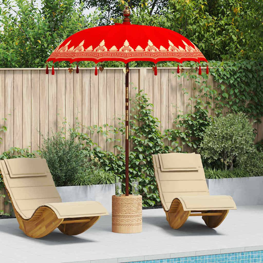 vidaXL Balinesischer Sonnenschirm 260 Rot 180-190 cm