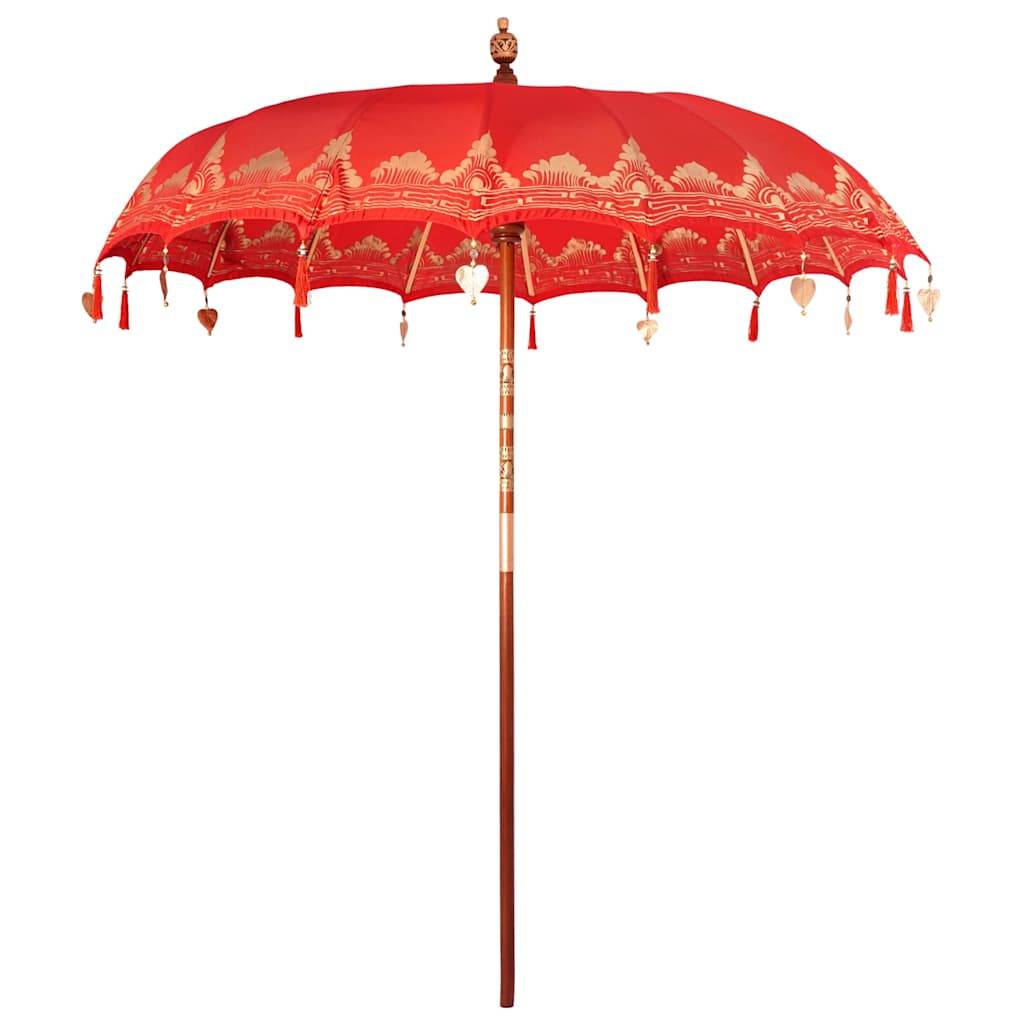 vidaXL Balinesischer Sonnenschirm 260 Rot 210-220 cm