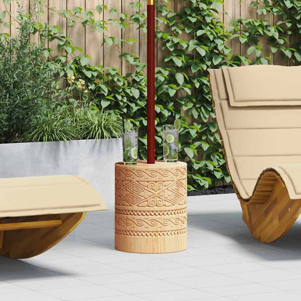 vidaXL Sonnenschirmständer Braun Ø34 x 40 cm Massivholz