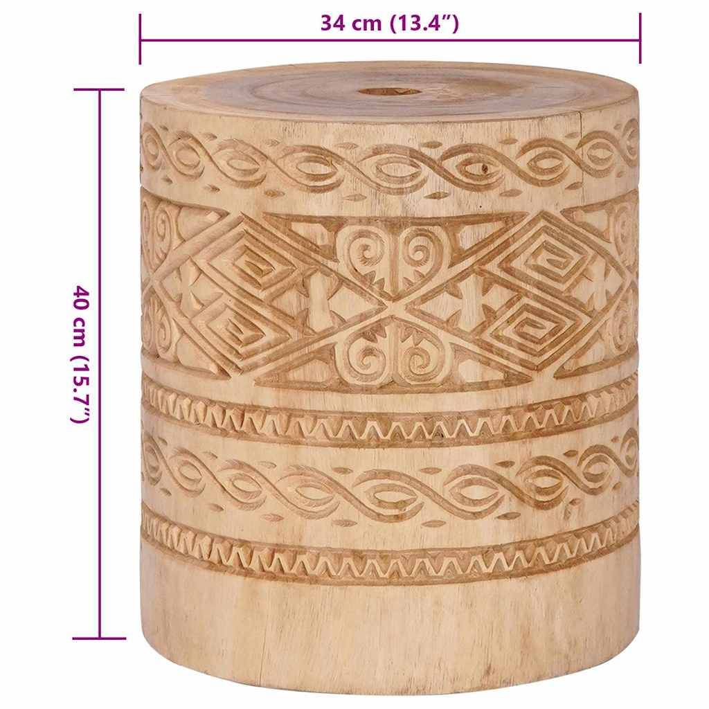 vidaXL Sonnenschirmständer Braun Ø34 x 40 cm Massivholz
