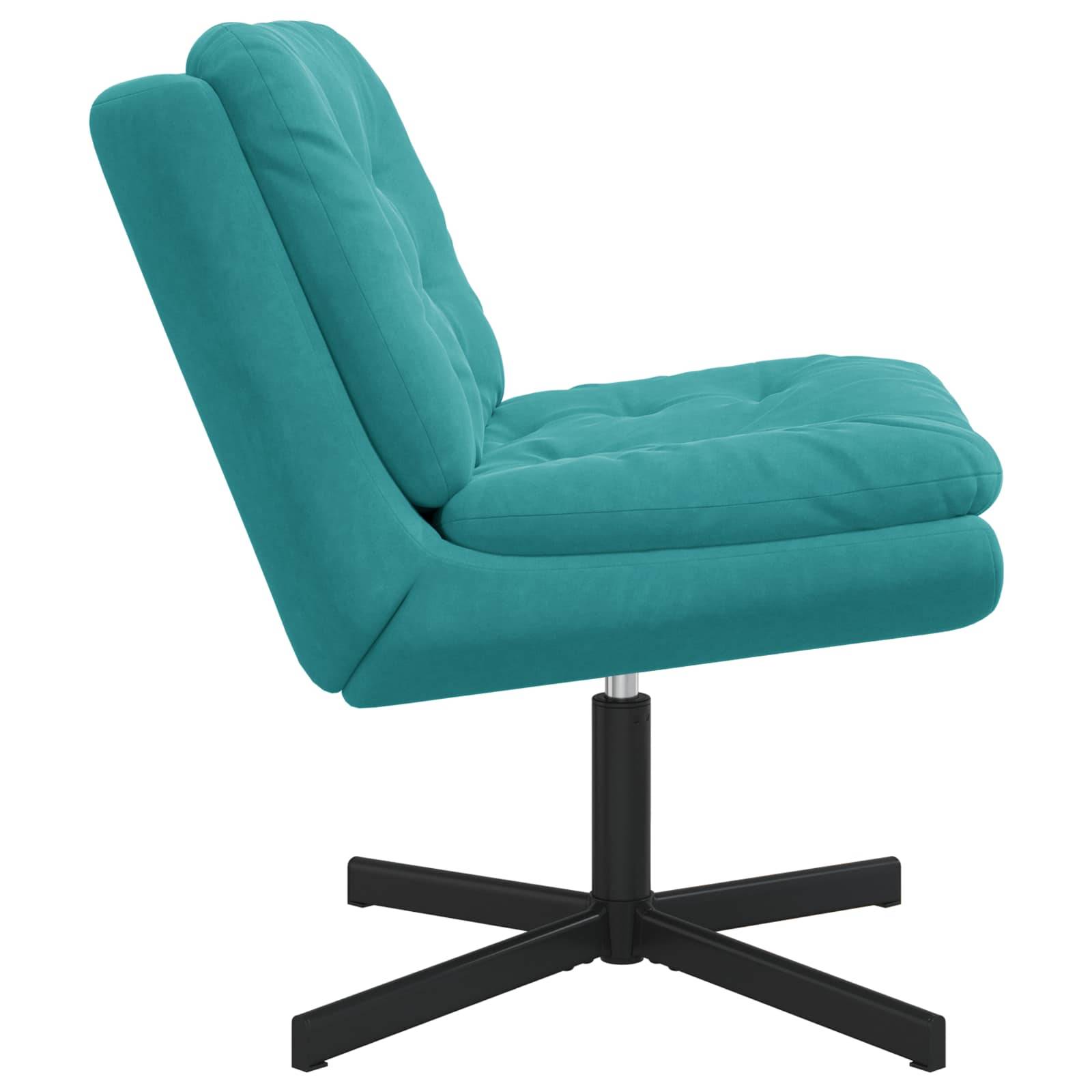 vidaXL Drehender Entspannungsstuhl Türkis 63 x 75 x 76 cm Samt