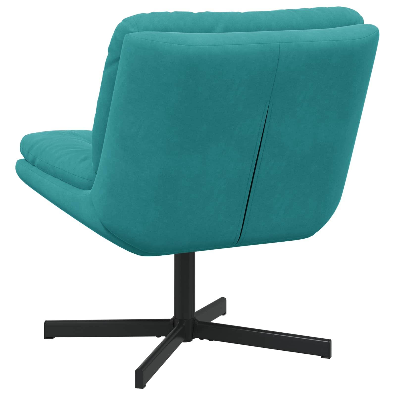 vidaXL Drehender Entspannungsstuhl Türkis 63 x 75 x 76 cm Samt