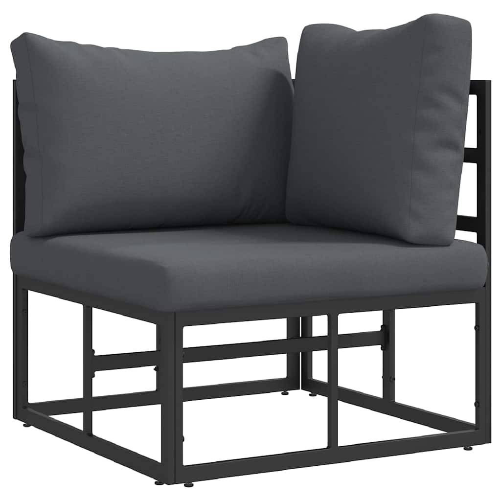 vidaXL Gartenmöbel Schwarz und Anthrazit 71,5 x 71,5 x 71 cm Metall