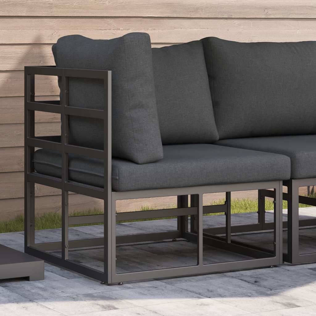 vidaXL Gartenmöbel Schwarz und Anthrazit 71,5 x 71,5 x 71 cm Metall
