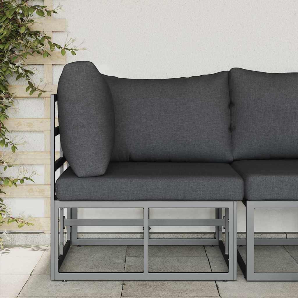 vidaXL Gartenmöbel Schwarz und Anthrazit 71,5 x 71,5 x 71 cm Metall