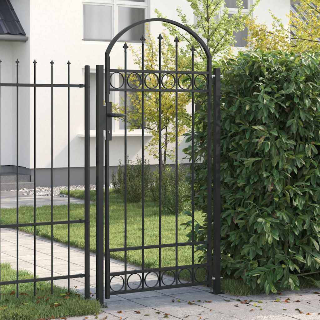 vidaXL Zaunpfosten mit Schloss Assen Grau 200 x 88 x 14 cm Stahl