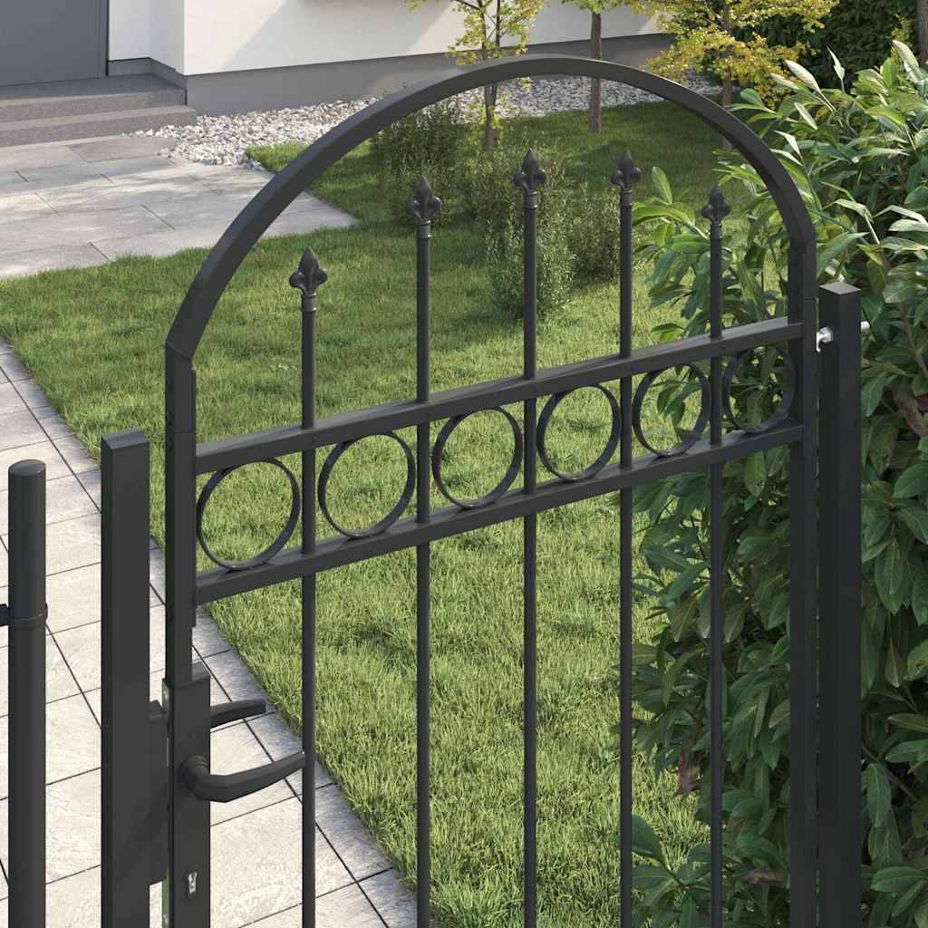 vidaXL Zaunpfosten mit Schloss Assen Grau 200 x 88 x 14 cm Stahl