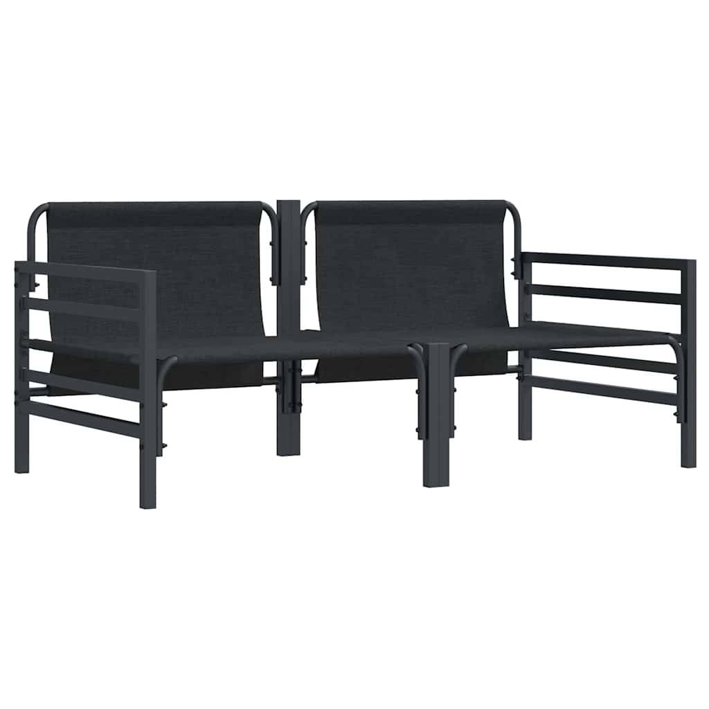 vidaXL Gartenmöbel mit Kissen 2 Stück Anthrazit 80 x 80 x 71 cm Stahl