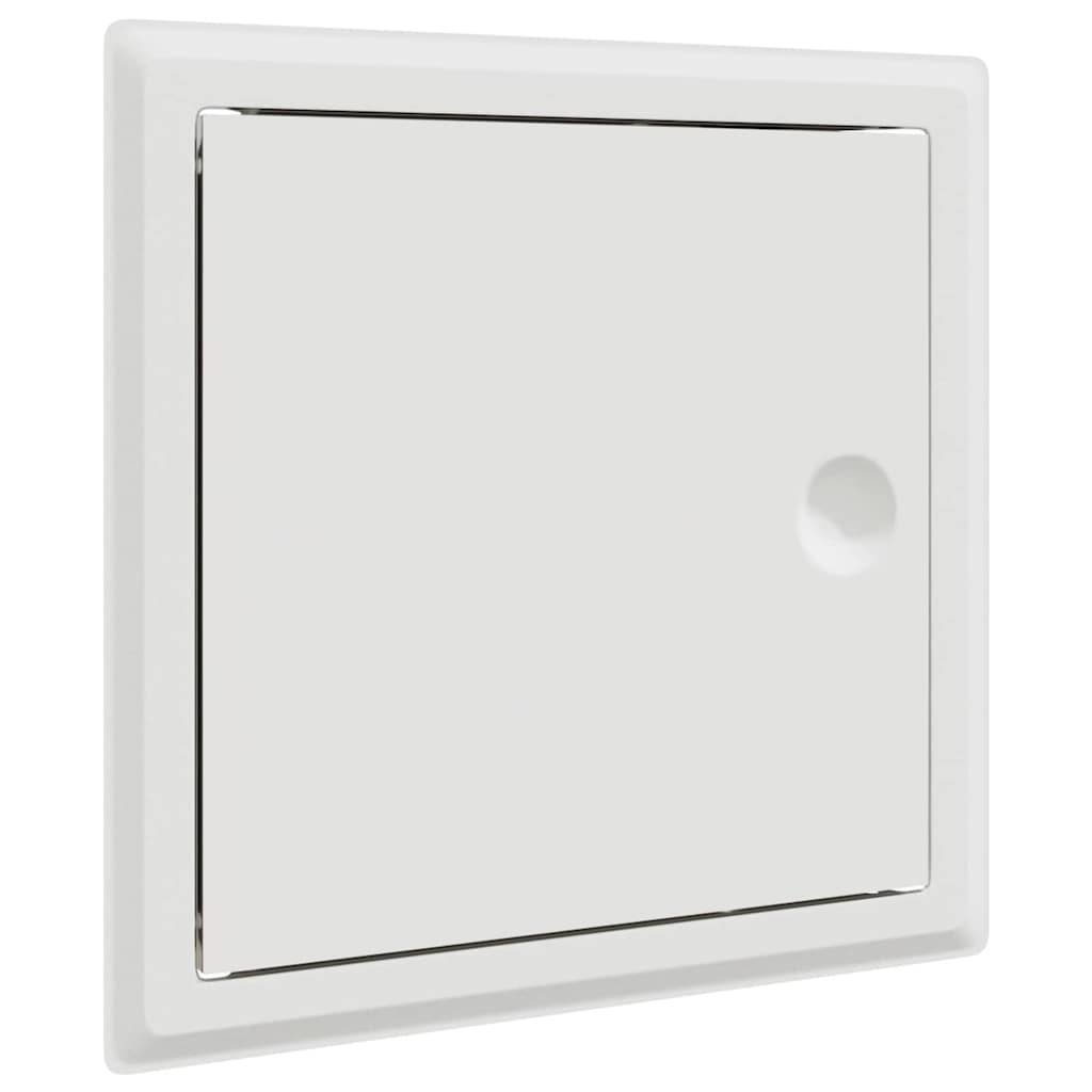 vidaXL Zugangsklappe 2 pcs Weiß 23 x 23 x 3 cm Stahl