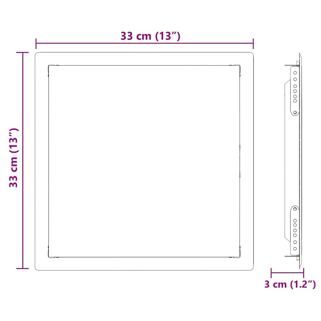 vidaXL Zugangsklappe Weiß 33 x 33 x 3 cm Stahl