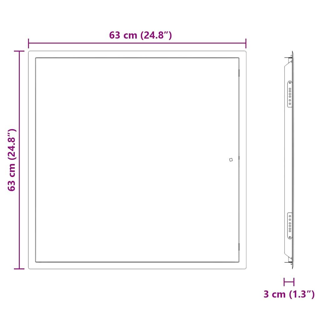 vidaXL Zugangsklappe Weiß 63 x 63 x 3 cm Stahl