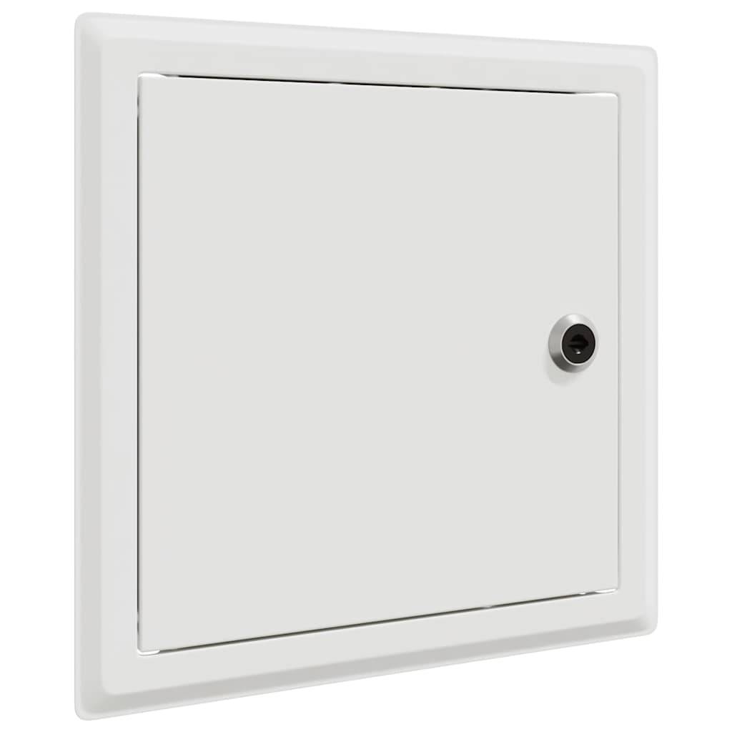 vidaXL Zugangsklappe 2 pcs Weiß 23 x 23 x 3 cm Stahl