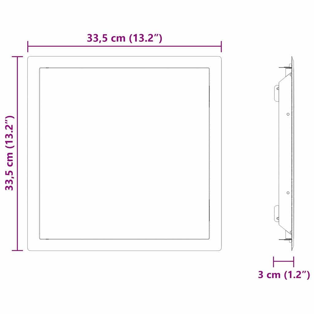 vidaXL Zugangsklappe Weiß 33,5 x 33,5 x 3 cm Stahl