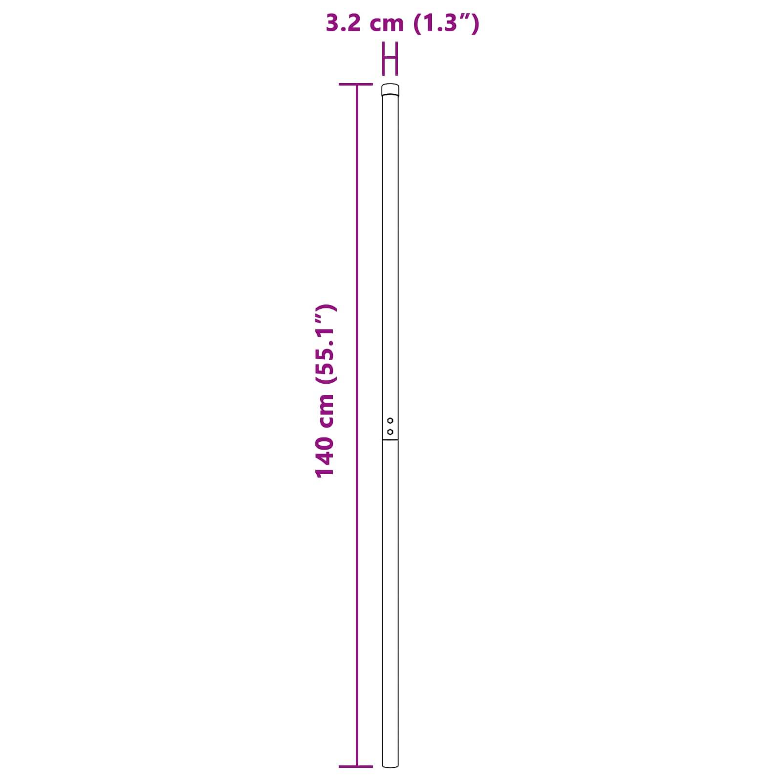 Ein weißer Stab oder Balken, 140 cm (55,1