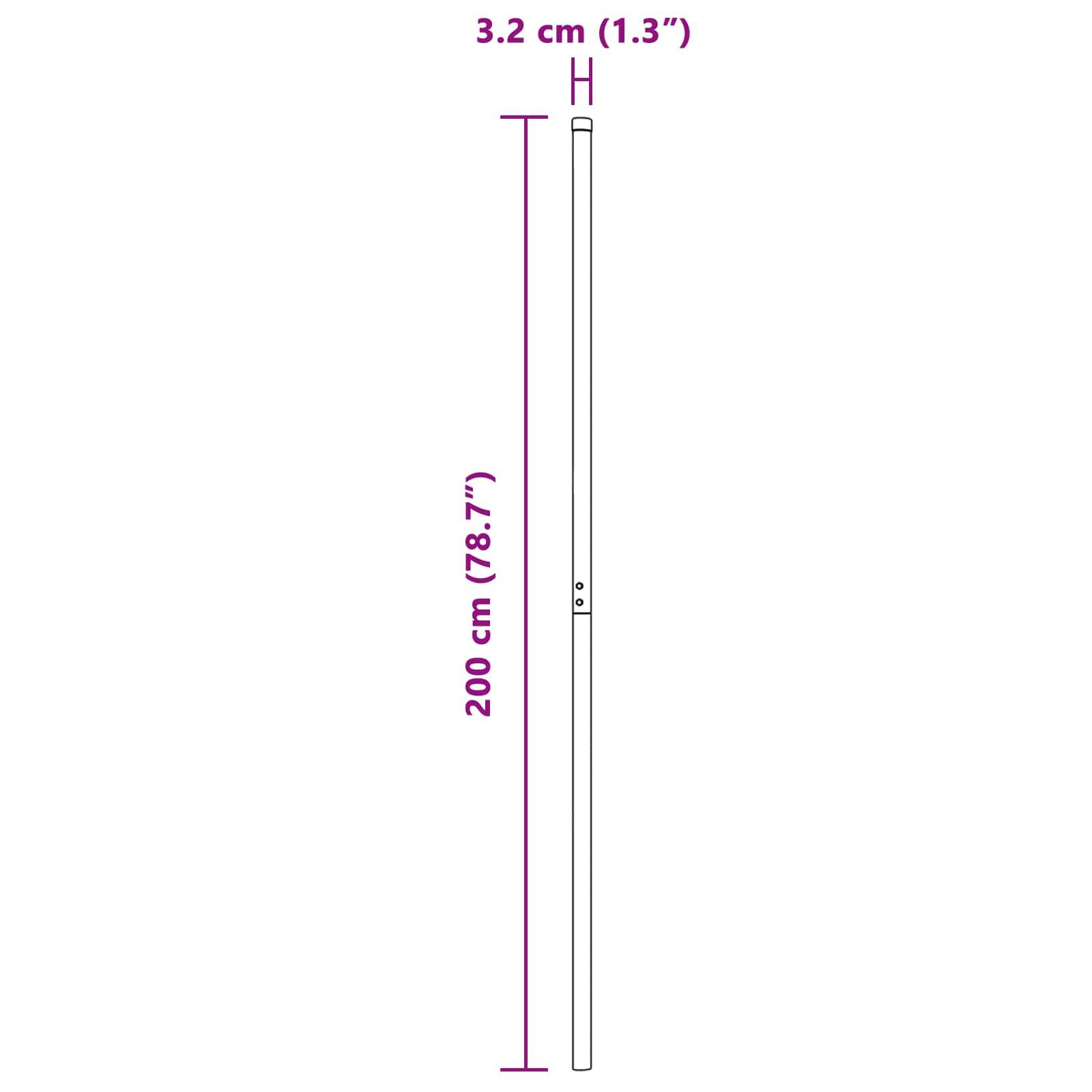 vidaXL Zaunpfosten 2 pcs Grün Pulverbeschichteter Stahl