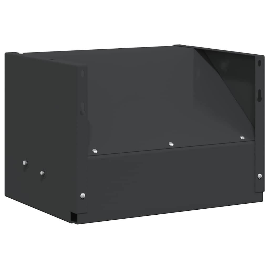 vidaXL Kugelfangbox Schwarz 29 x 22 x 20 cm Stahl