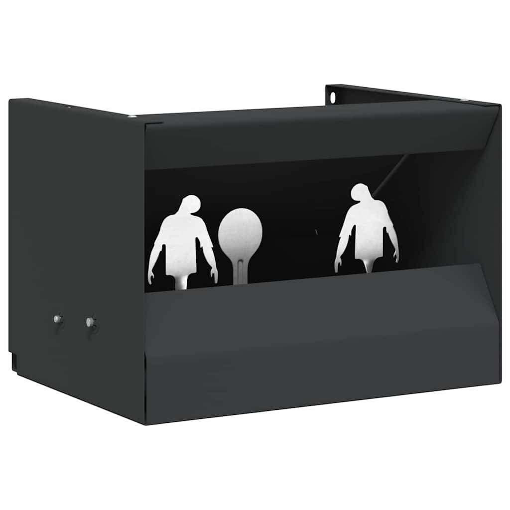 vidaXL Kugelfangbox Schwarz 29 x 22 x 20 cm Stahl