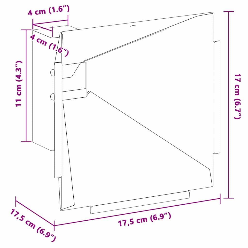 vidaXL Kugelfang Schwarz 17,5 x 17,5 x 17 cm Stahl