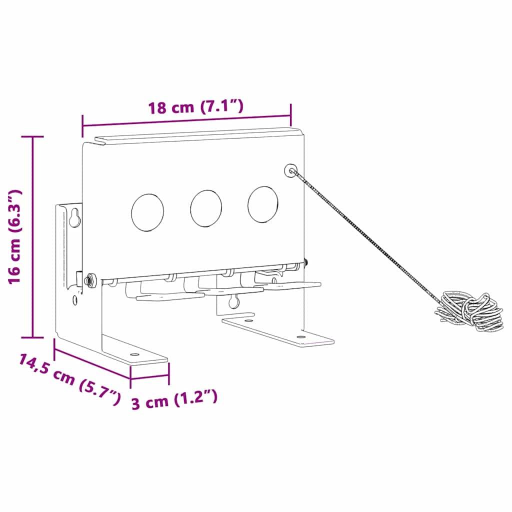 vidaXL Biathlon Knockdown Ziel Weiß 18 x 14,5 x 16 cm Stahl