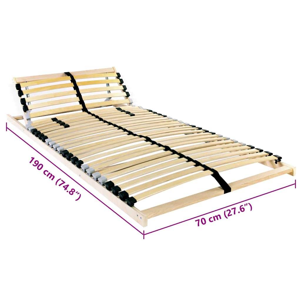 vidaXL Bett-Lattenrost Braun 70 x 190 cm Massivholz Buche