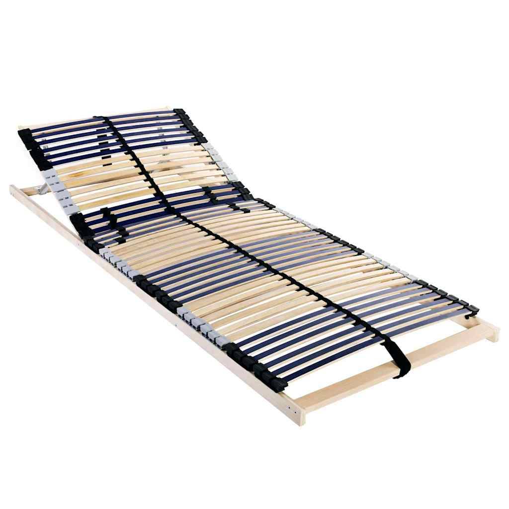 vidaXL Bett-Lattenrost Braun 90 x 190 cm Massivholz Buche