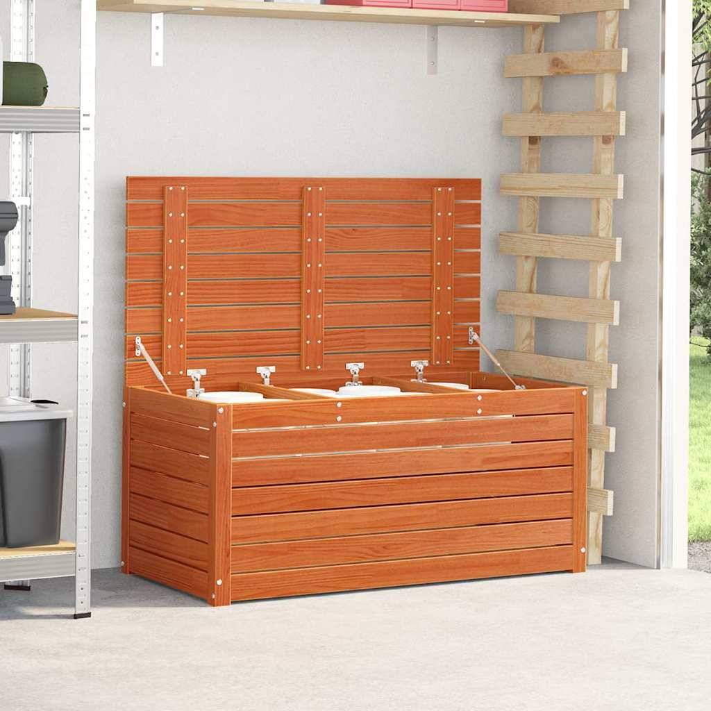 vidaXL Aufbewahrungsbox Wachsbraun 101 x 50,5 x 46,5 cm Holzwerkstoff