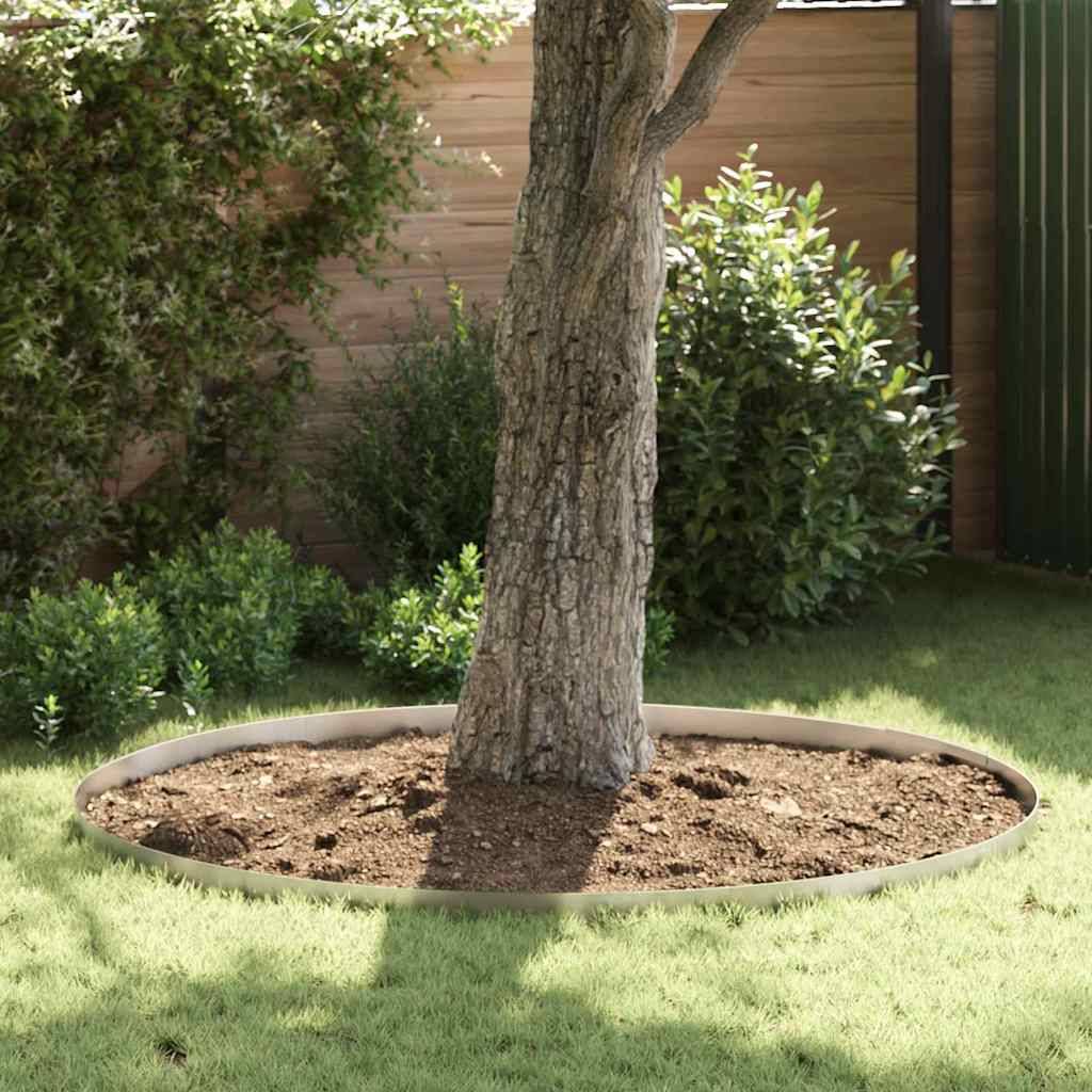 vidaXL Raseneinfassung Silber 450 x 0,05 x 10 cm Edelstahl