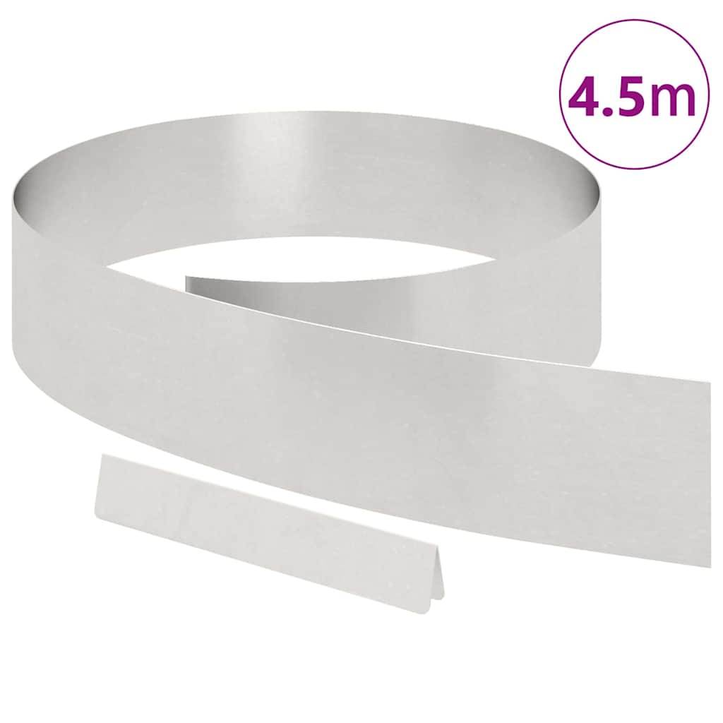 vidaXL Raseneinfassung Silber 450 x 0,05 x 15 cm Edelstahl