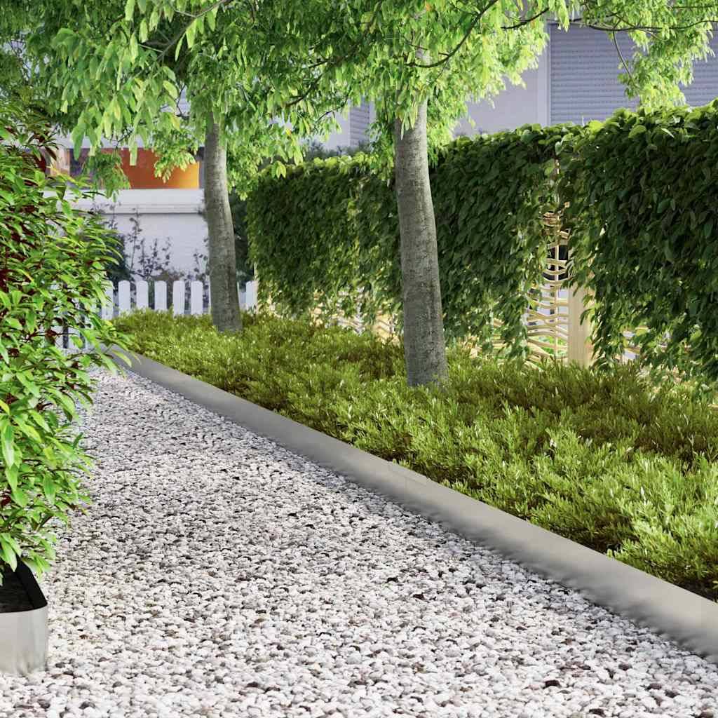 vidaXL Raseneinfassung Silber 450 x 0,05 x 15 cm Verzinkter Stahl