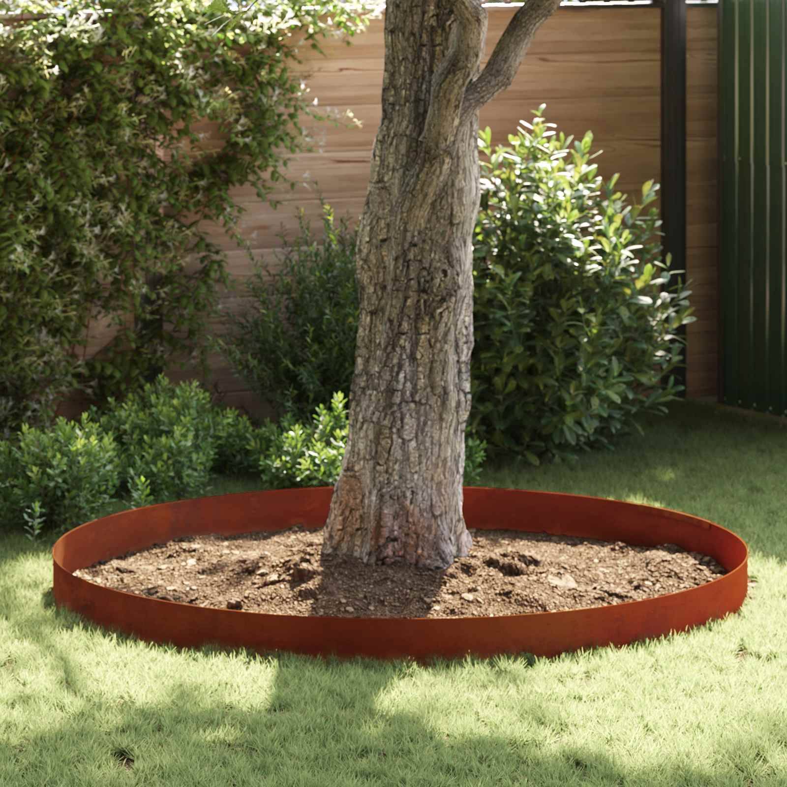 vidaXL Raseneinfassung 4 pcs Rostig 450 x 0,05 x 20 cm Wetterfeststahl