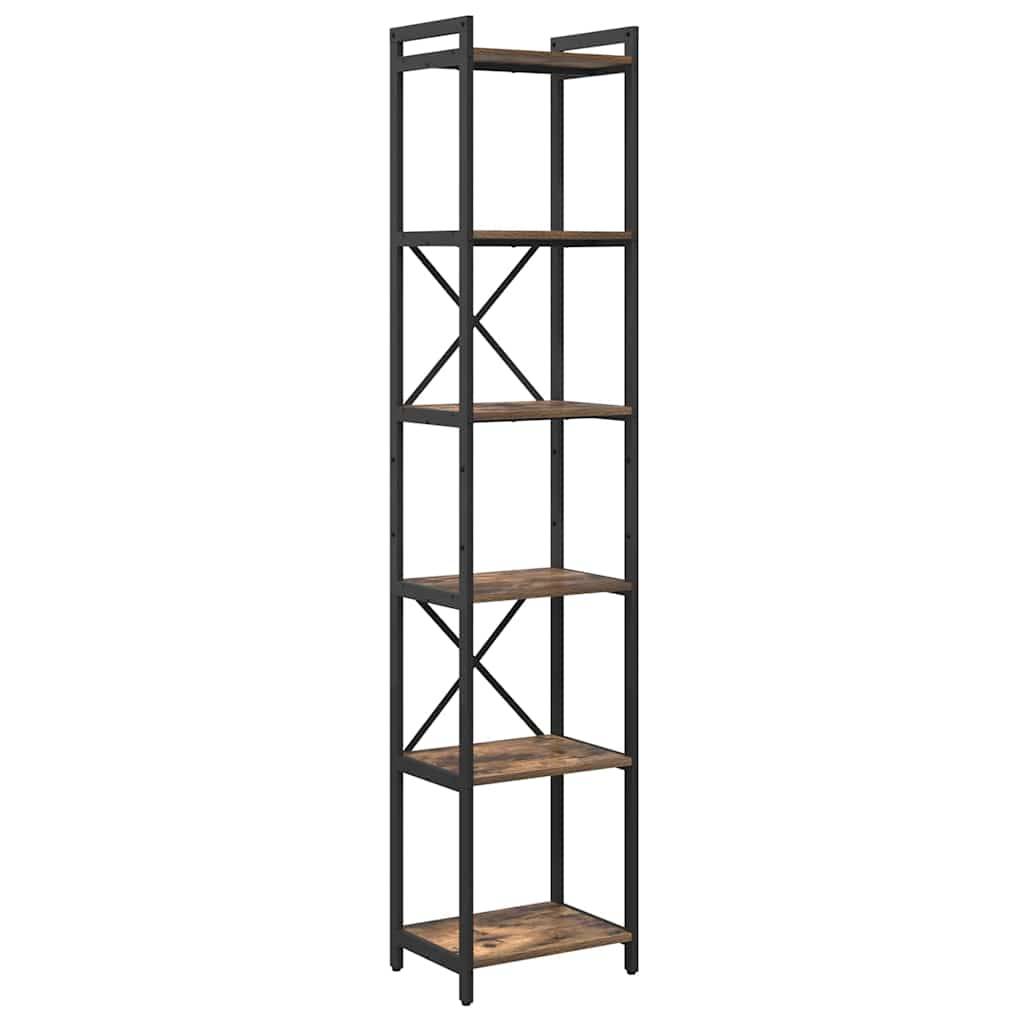 vidaXL Bücherregal Geräucherte Eiche 40 x 30 x 189,5 cm Holzwerkstoff