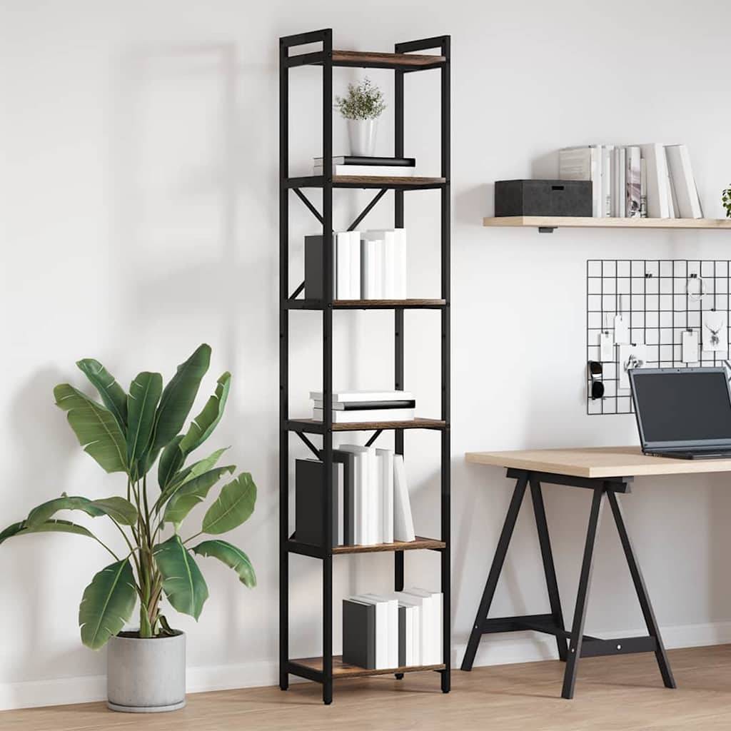 vidaXL Bücherregal Geräucherte Eiche 40 x 30 x 189,5 cm Holzwerkstoff