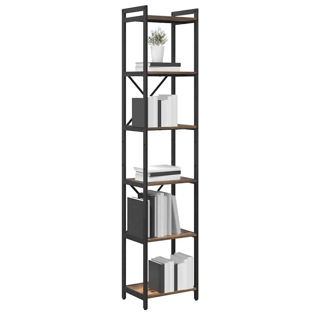 vidaXL Bücherregal Geräucherte Eiche 40 x 30 x 189,5 cm Holzwerkstoff
