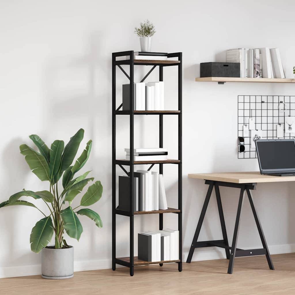 vidaXL Bücherregal Geräucherte Eiche 40 x 30 x 155 cm Holzwerkstoff