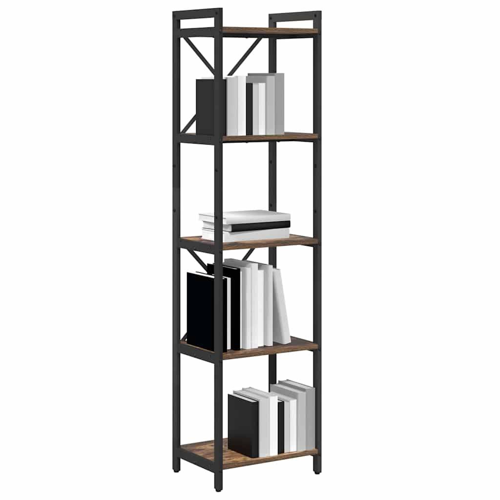 vidaXL Bücherregal Geräucherte Eiche 40 x 30 x 155 cm Holzwerkstoff