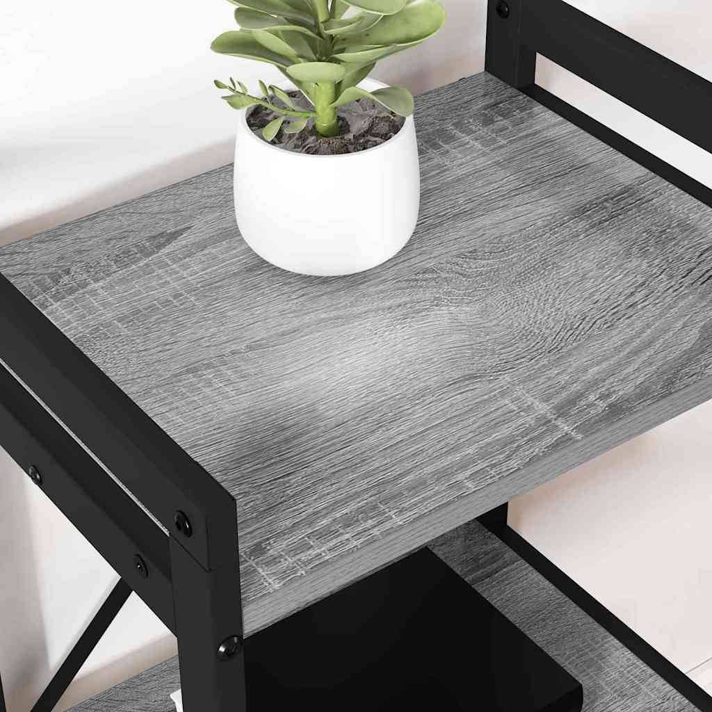 vidaXL Bücherregal Grau Sonoma 60 x 30 x 85 cm Holzwerkstoff